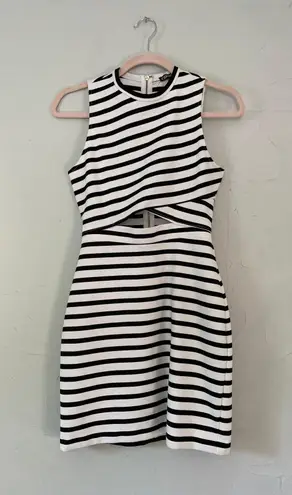 EXPRESS Stripe Cut Out Dress