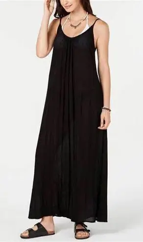 RAVIYA Criss Cross Maxi Dress Beach Swim Bathing Suit Cover Up Black NWT OS Size M