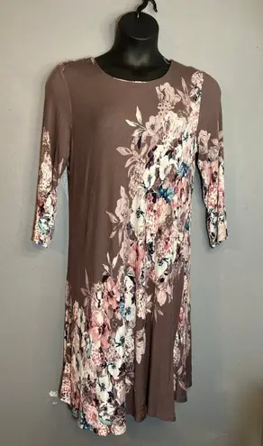 Cato  Fall in love violet brown floral dress