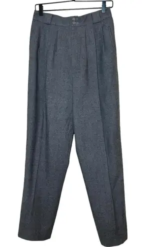 Giorgio Sant’ Angelo Women’s Vintage High Waisted Pleated Wool Dress Pants 12 Gray