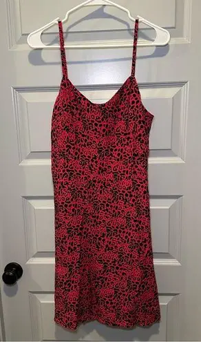 Apt. 9 NWT  Pink/Black Animal Print Sleeveless Aline Dress size L