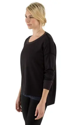 Lululemon  Pure Balance Sweater Long Sleeve Cashmere Blend Black Size 8