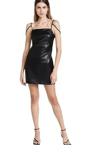 NWT Jonathan Simkhai Jeslyn Vegan Leather Bandeau Mini Dress Size 2
