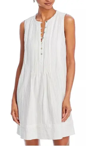Faherty Sleeveless White Linen Isha Dress Size Medium