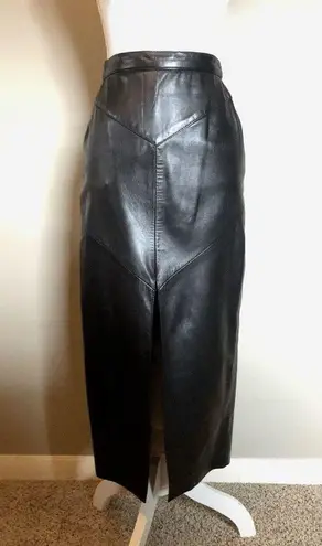 Siena Leather Skirt Womens 6 Used Black