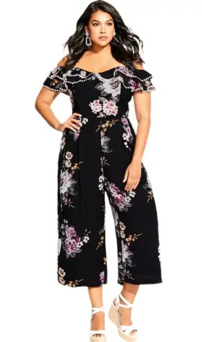 City Chic Love Blooms Off the Shoulder Jumpsuit 16