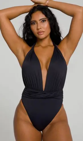 Boutique WHITE Deep V flattering Waist Cincher One Piece