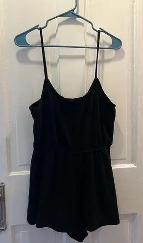 H&M Black  Terrycloth Romper- Size M