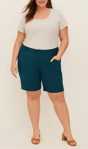 L.L Bean Original Fit Shorts Teal Bayside Stretch Wrinkle Free Size 20 NWOT Blue