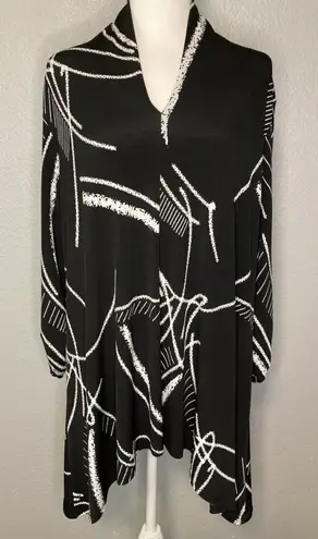 Clara Sun Woo Top Womens L Tunic Black Size L