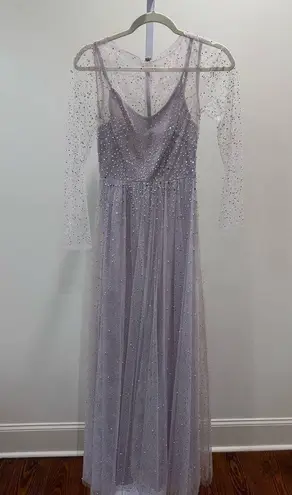 Mac Duggal 50692 Violet Sequin Beaded Gown Size 2 NWT Prom Formal Dress