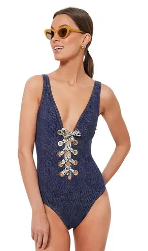 Karla Colletto Claire Denim Lace