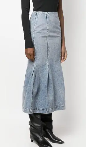 KHAITE high-waisted slim-cut Levine Denim Skirt NEW