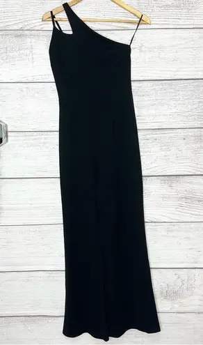 SheIn Black One-Shoulder Wide Leg Jumpsuit Size Small - Image 7