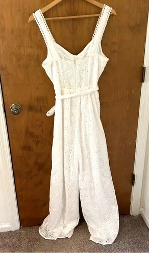 LuLus Sweetest Angel Ivory Eyelet Embroidered Tie