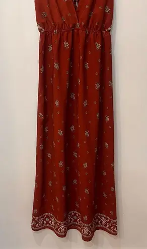 Boutique maxi dress floral size small rust