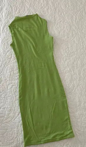 Naked Wardrobe Green Bodycon Dress