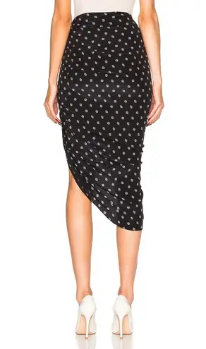 Veronica Beard Ari Black Silk Blend Ruched Asymmetrical Midi Skirt Size 12