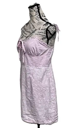 Milkmaid Ditzy Floral Pink Daisy Mini Dress Coquette Preppy Cottegecore Boho S