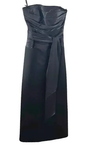 Bill Levkoff Black Strapless Formal Gown Party Dress Evening Wedding Guest
