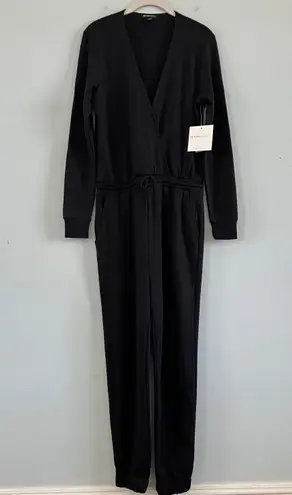 Beyond Yoga NWT  Overlapping Long Sleeve Black Jumpsuit