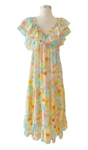 Roller Rabbit Ondine Dress Sandrio Floral Multicolor Pastels Cotton Silk Small