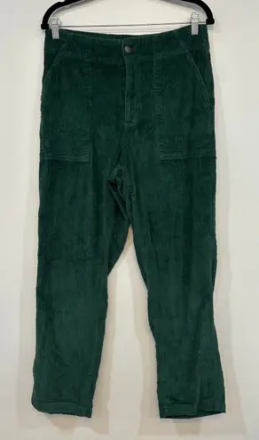 Pact  Womens Corduroy Pants Large Gree Taper Organic Cotton Bright Elastic Waist - Image 1