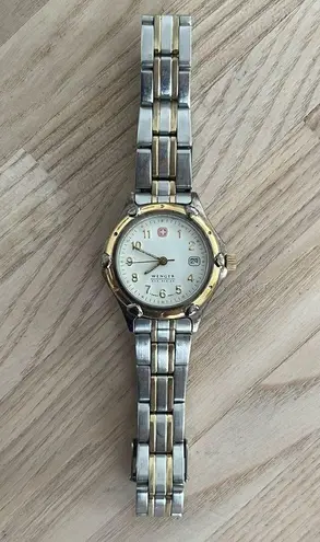 Wenger Ladies Watch S.A.K. Design White Dial Two Tone Bracelet Date Window