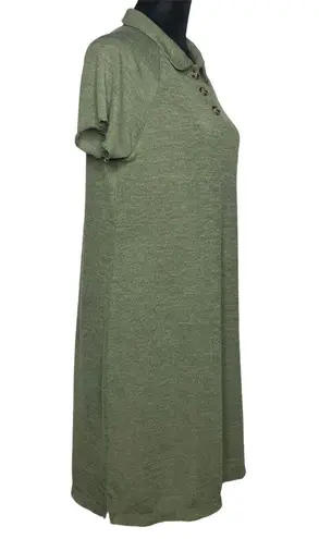 Good Luck Gem Green Knit Polo Dress - Size Large