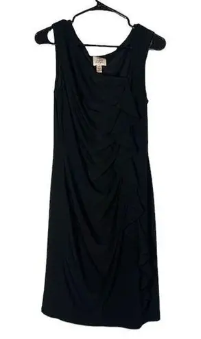 Suzi Chin for Maggy Boutique Black Sleeveless Ruffled Formal Dress Women Sz 10