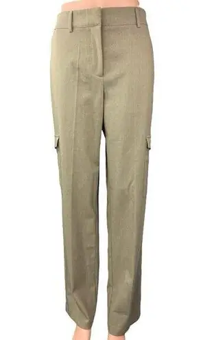 NA-KD Women's Tan Khaki High Rise Cargo Straight Trouser Dress Pants Size 36