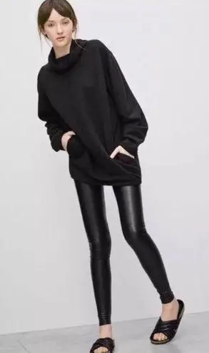 Wilfred COPY -  Aritzia Vegan black vegan leather leggings XS