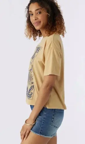 O'Neill O’Neill Yellow Del Sol Crop Graphic Tee Sz M