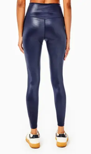 Addison Bay AB Womens Sheen Luxe Leggings Size Large Navy High Rise NWT