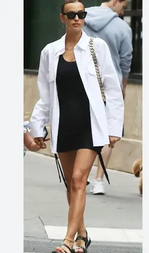 HOPE STHLM White Gauzy Classic Coastal Basic Button Down Shirt Small