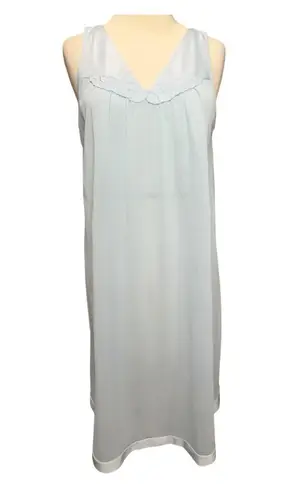 Vassarette Vintage Robe Night Dress S Baby Blue Nylon Night Gown Grannycore USA