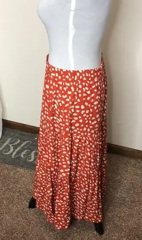 Tangerine Fashion  spotted boho maxi skirt size medium