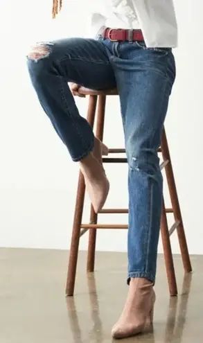 Pilcro and the Letterpress Anthropologie Pilcro & The Letterpress Mid-Rise Slim Boyfriend Jeans Size 27