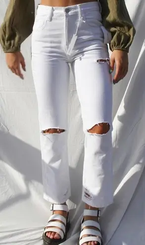 J Brand High Rise Crop Distressed Jeans