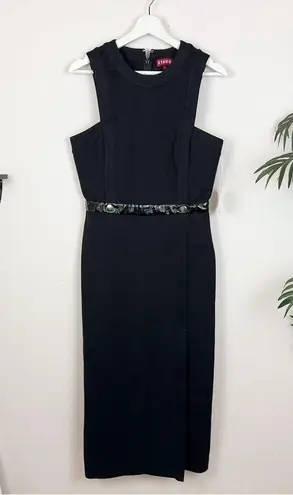 STAUD NWT  Sharmila Black Midi Dress Perfect for Work or Cocktail