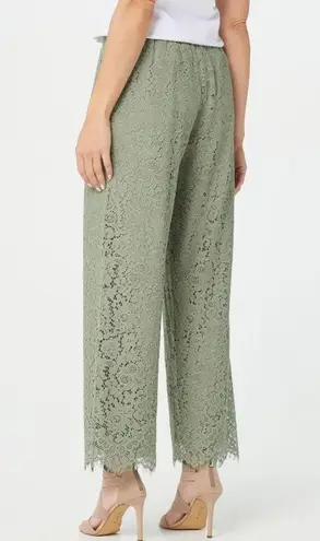 Isaac Mizrahi Sage Wide Leg Knit Pants Lace Cropped Pants Size XXSP