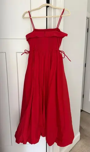 Hunter Bell Taryn Sleeveless Square-Neck Bubble Midi Dress