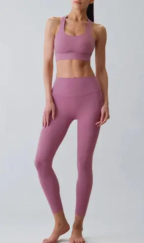 Berlook Activewear Pink U Neck X Cross Sports Bra