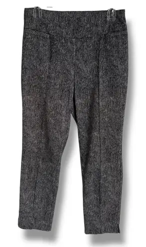 Investments Black & White Pull-On Cropped Pants - Size 6