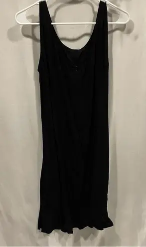 Adorable Y2K Bali batik black ruffle sleeveless dress and beaded jacket set 2pc Blue Size M