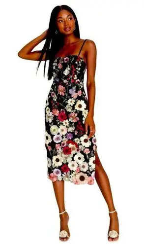 Lulus Thriving Energy Black 3D Floral Embroidered Lace