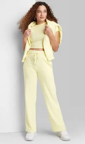 Wild Fable Wide Leg Yellow Sweatpants