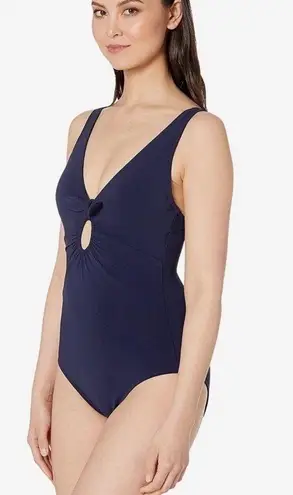 Robin Piccone Ava Plunge One-Piece swimsuit in Navy blue size 2