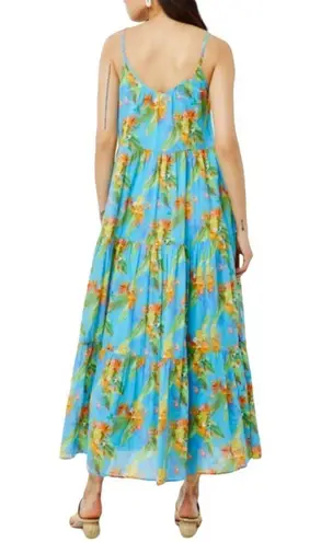 Roberta Roller Rabbit ROLLER RABBIT Dakota Maxi Dress Floral Caprice Blue Sleeveless Cotton Small NWT