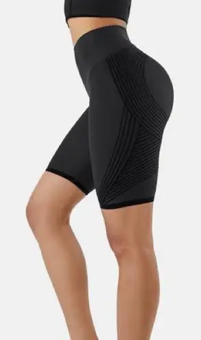 Fanka Body Sculpt 9" Biker Shorts Reversible Wear Black Size M